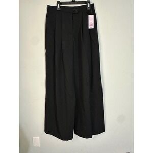 Wild Fable Black Wide Leg Pleated Pants Size S